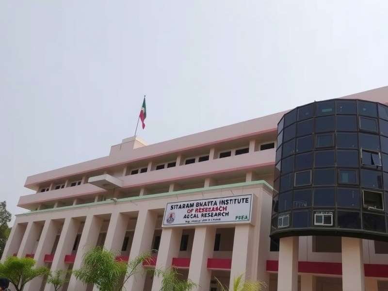 Modern hospital building of Sitaram Bhartia Institute